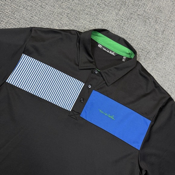 Travis Mathew Other - Travis Mathew Polo Shirt Mens XL Black Blue Green Golf Performance Dad